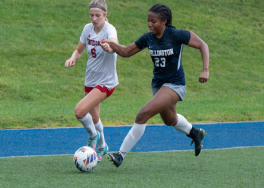 Wellington Students playing on Soccer.